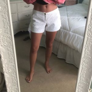 Lilly Pulitzer White Eyelet Shorts Size 0